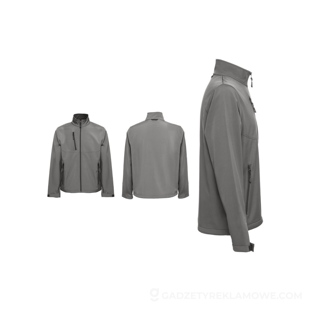 THC EANES. Kurtka softshell (unisex) z poliestru i elastanu - Szara