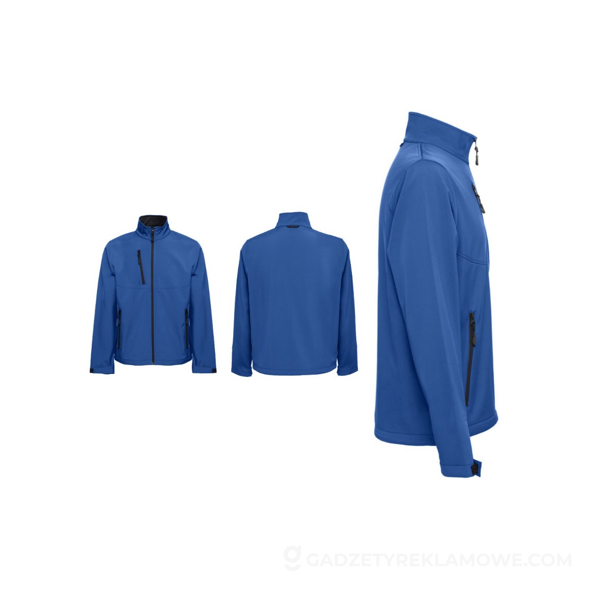 THC EANES. Kurtka softshell (unisex) z poliestru i elastanu - Szafirowa