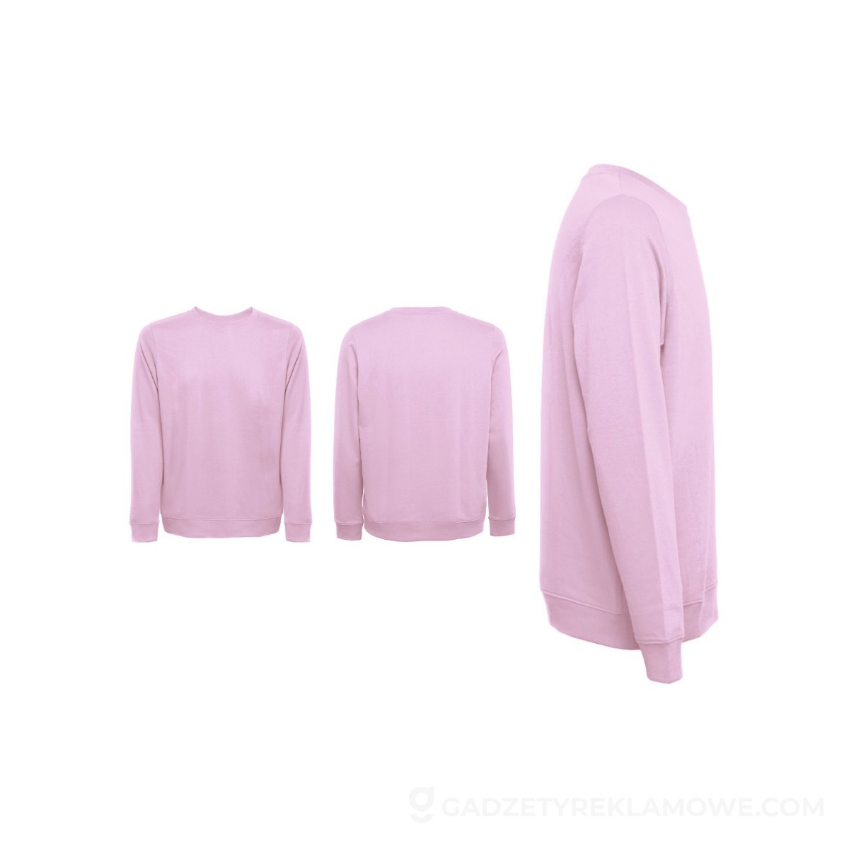 THC COLOMBO. Bluza (unisex) z włoskiego materiału frotte bez zapięcia - Liliowa