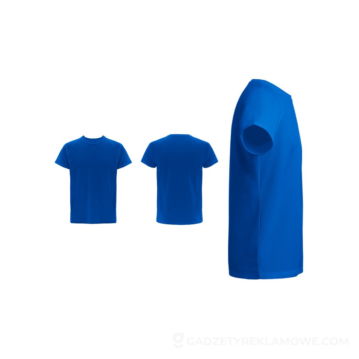 THC MOVE. T-shirt techniczny z krótkim rękawem wykonany z poliestru - szafirowy
