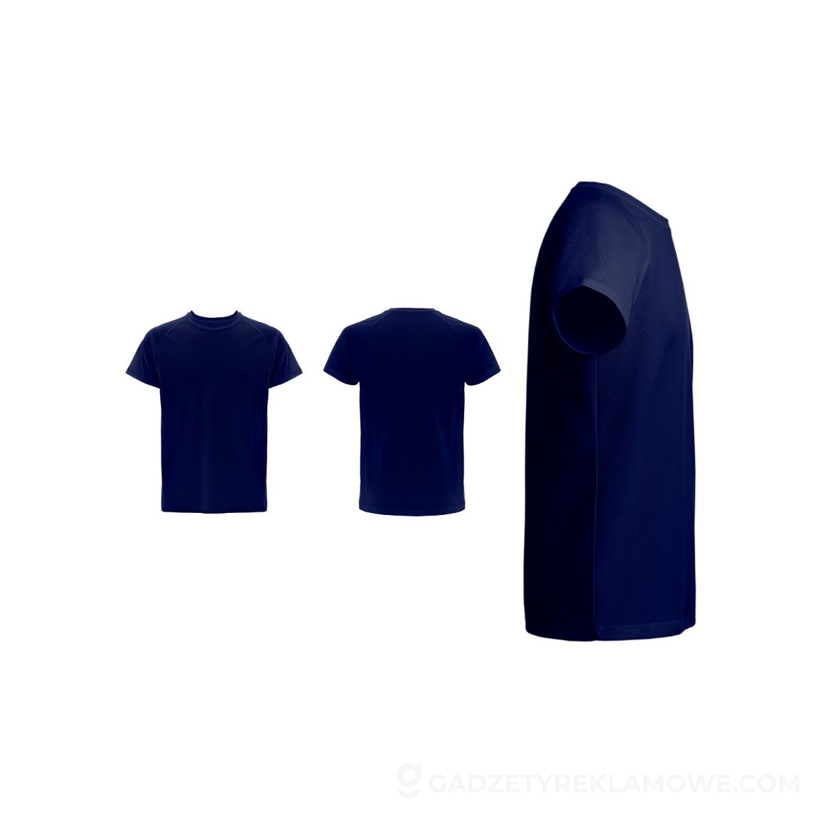 THC MOVE. T-shirt techniczny z krótkim rękawem wykonany z poliestru - Granatowy