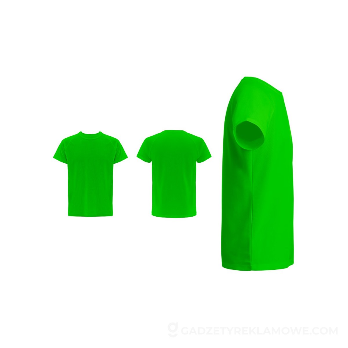 STR-30273-139-XL-wariantu-watermark THC MOVE. T-shirt techniczny z krótkim rękawem wykonany z poliestru - limonkowo zielony