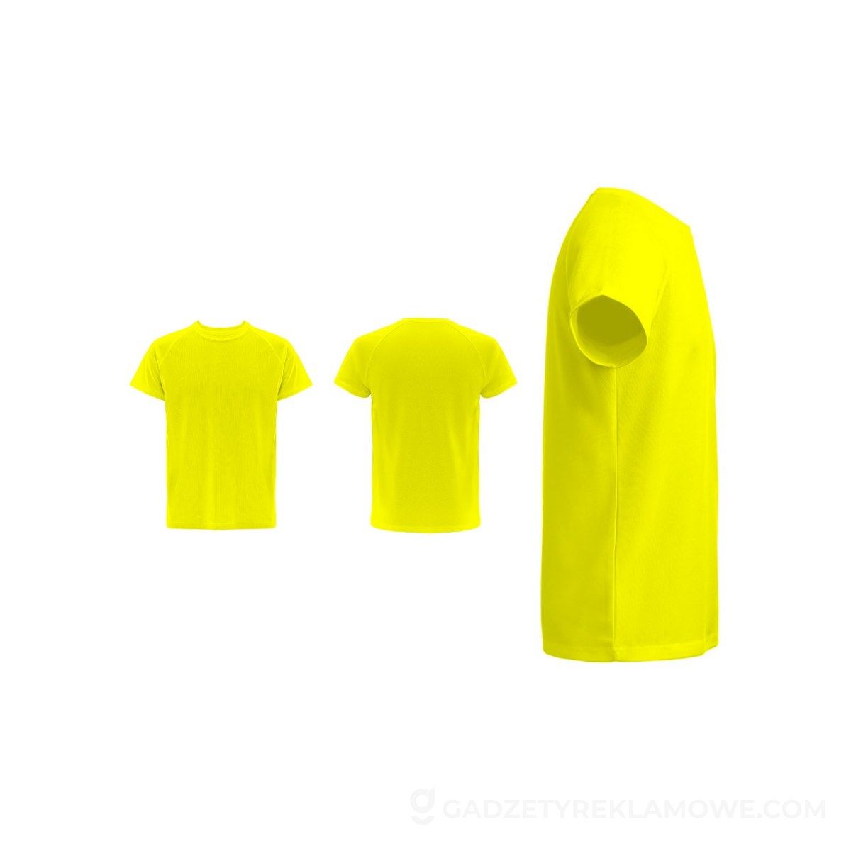 THC MOVE. T-shirt techniczny z krótkim rękawem wykonany z poliestru - Fluorescencyjny żółty