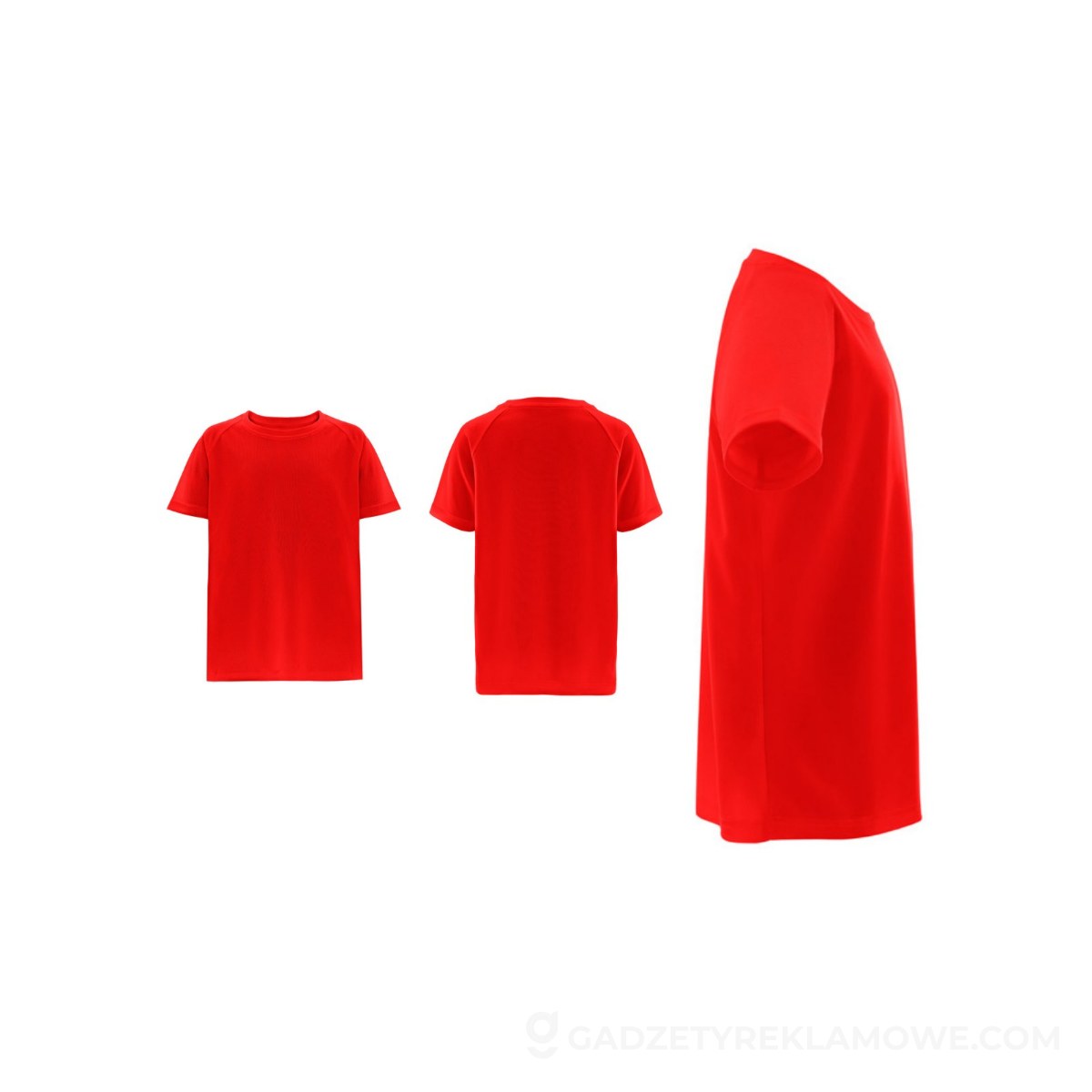 STR-30275-105-12-wariantu-watermark THC MOVE KIDS. T-shirt poliestrowy z krótkim rękawem dla dzieci - Czerwony