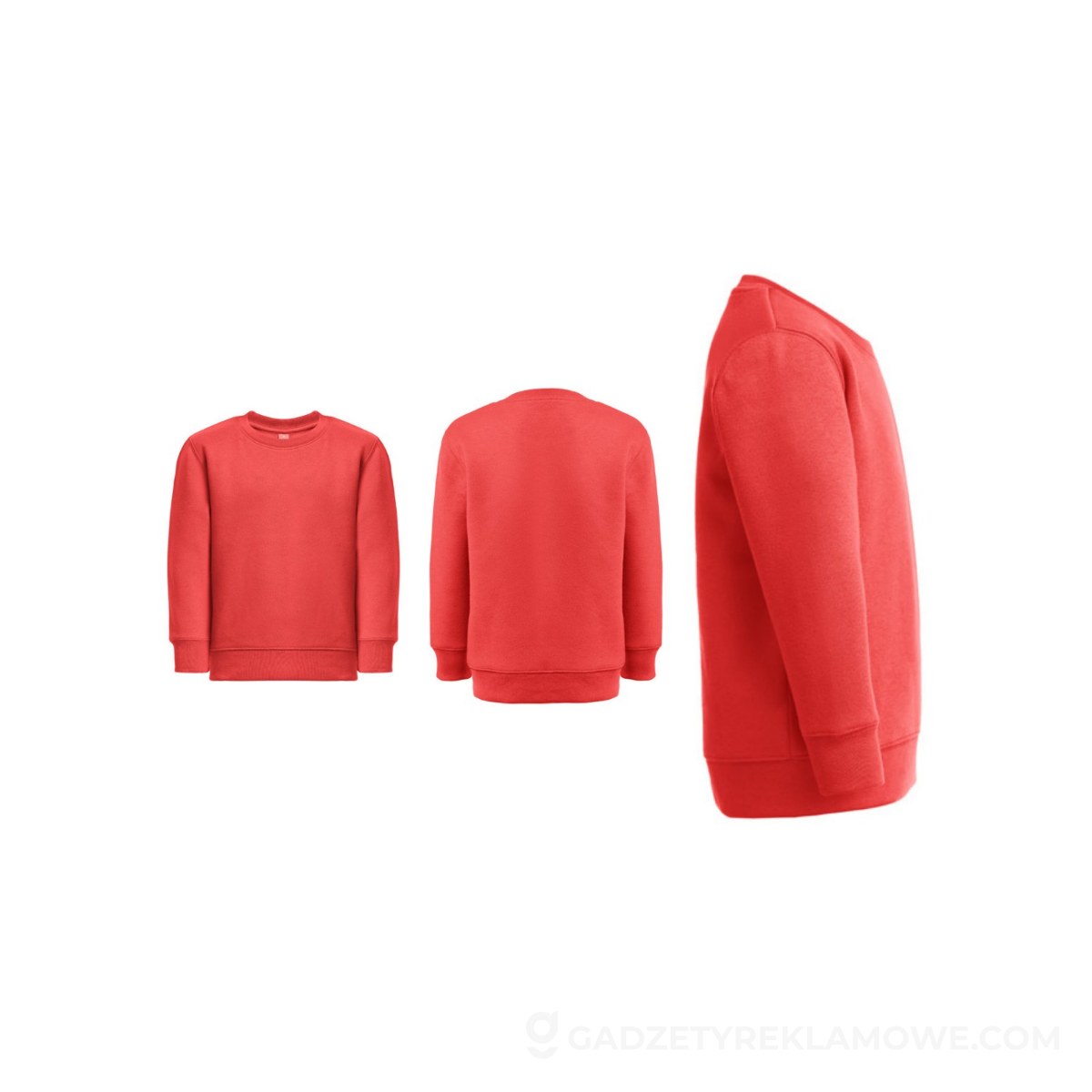 STR-30287-105-12-wariantu-watermark THC DELTA KIDS. Bluza dziecięca z bawełny i poliestru z recyklingu - Czerwona