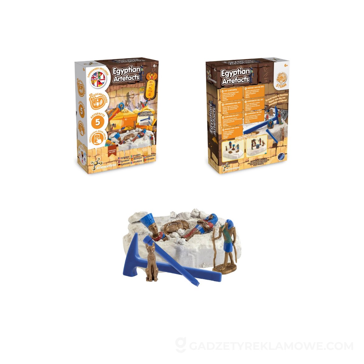 STR-35851-100-wariantu-watermark Ancient Egypt Excavation Kit I. Gra edukacyjna dla dzieci - Mix