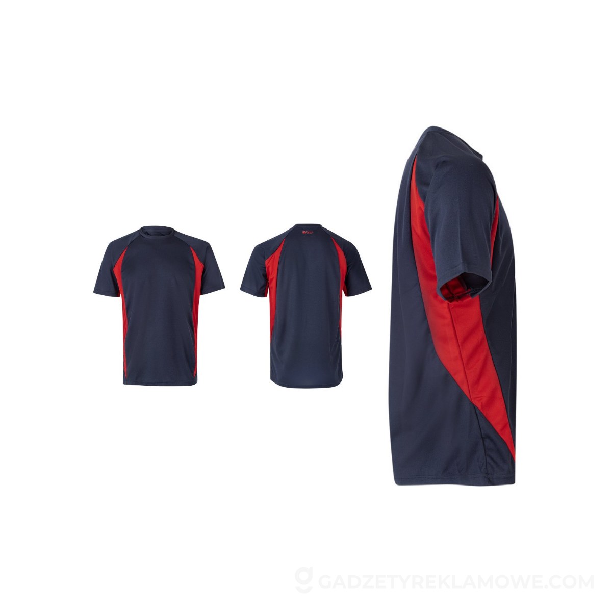 VL SLAYER. Dwukolorowa bluza frotte (260 g/m²) z poliestru (65%) i bawełny (35%) - Granatowa/Czerwona