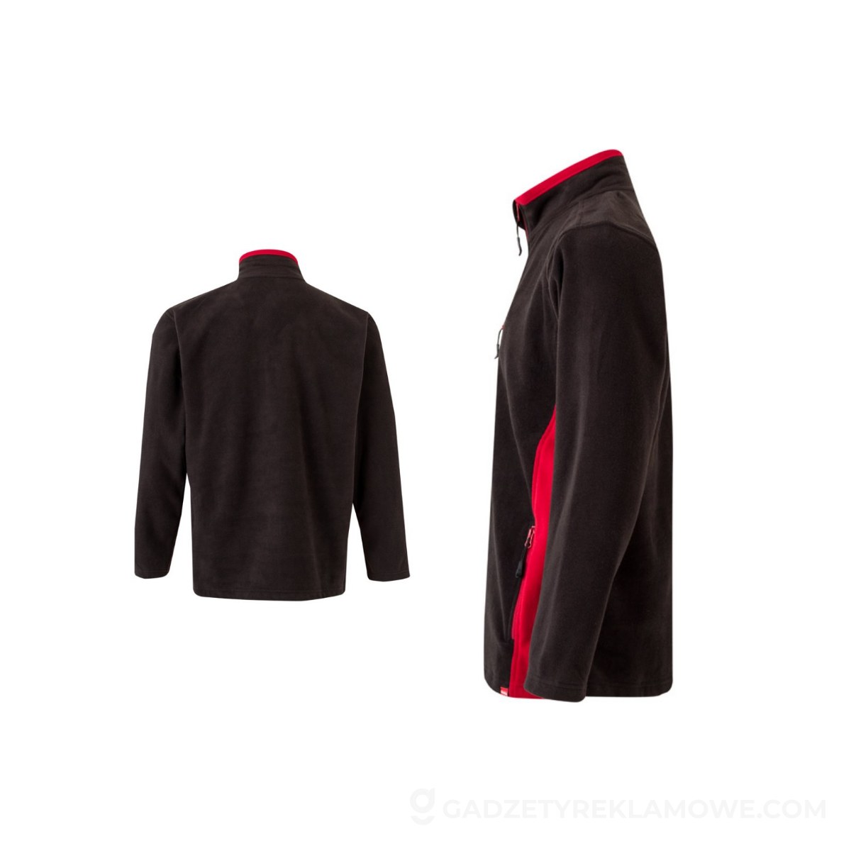 STR-36079-233-2XL-wariantu-watermark VL GERAS. Dwukolorowa kurtka polarowa (220 g/m²) z poliestru (100%) - Czarna/Czerwona