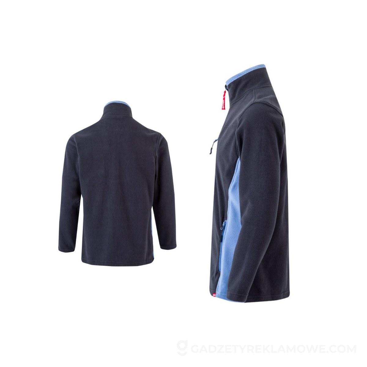 STR-36079-244-2XL-wariantu-watermark VL GERAS. Dwukolorowa kurtka polarowa (220 g/m²) z poliestru (100%) - Granatowa/Błękitna