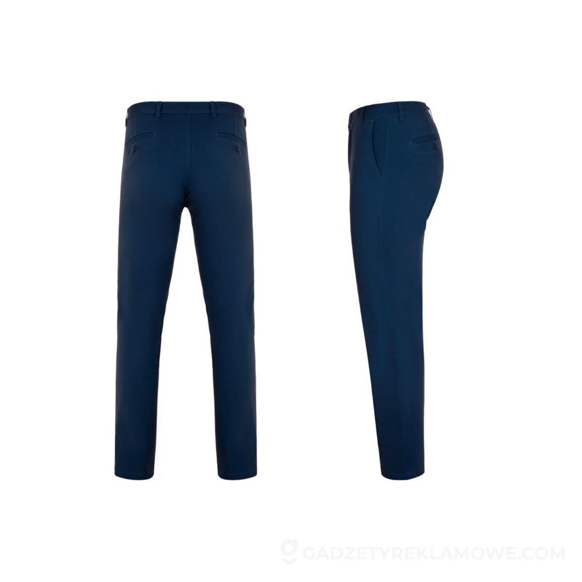 VL VISHNU. Elastyczne spodnie chino unisex (260 g/m²) z bawełny (98%) i elastanu (2%) - Granatowe