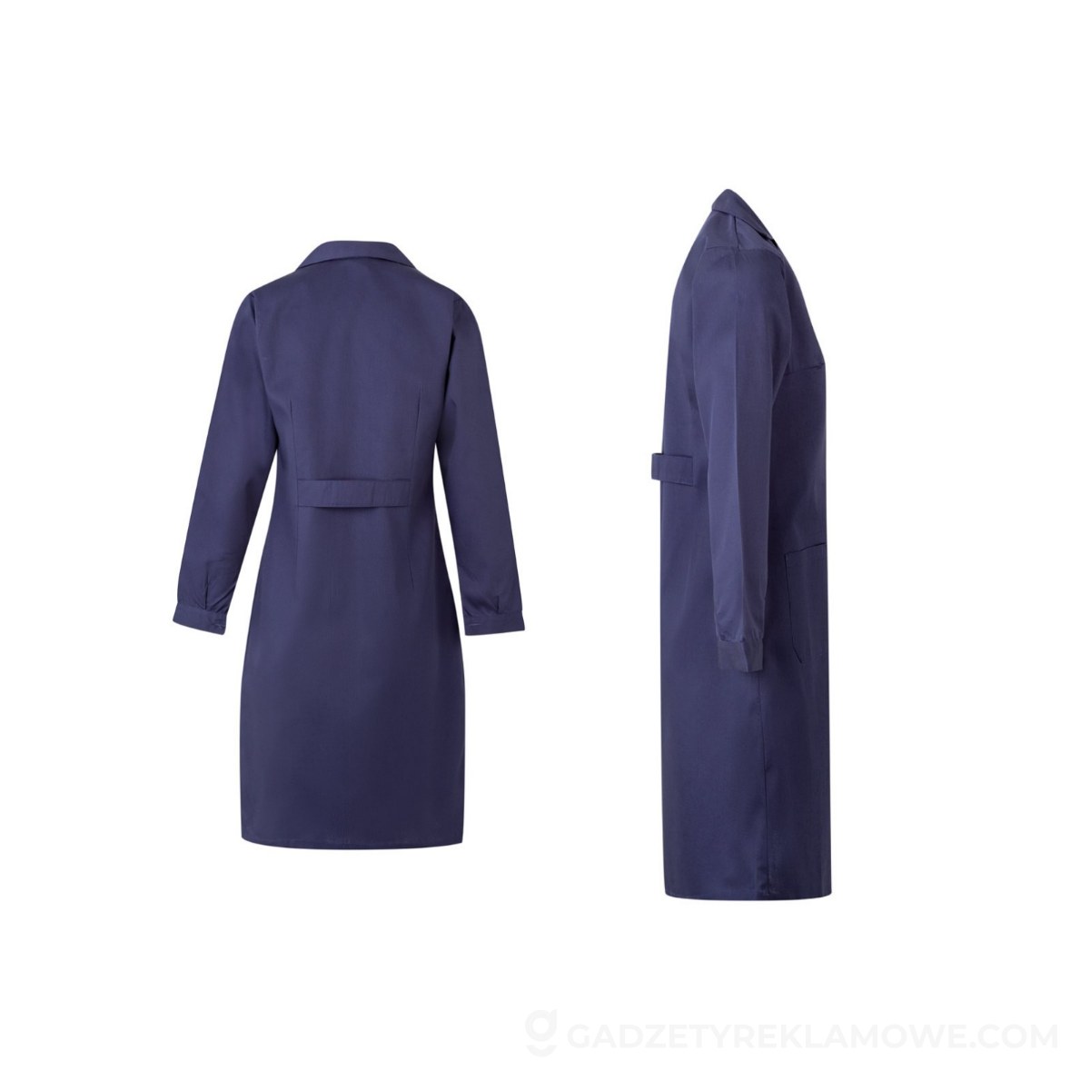 VL RAMA. Bluza z długim rękawem (175 g/m²), z bawełny o splocie diagonalnym - Granatowa