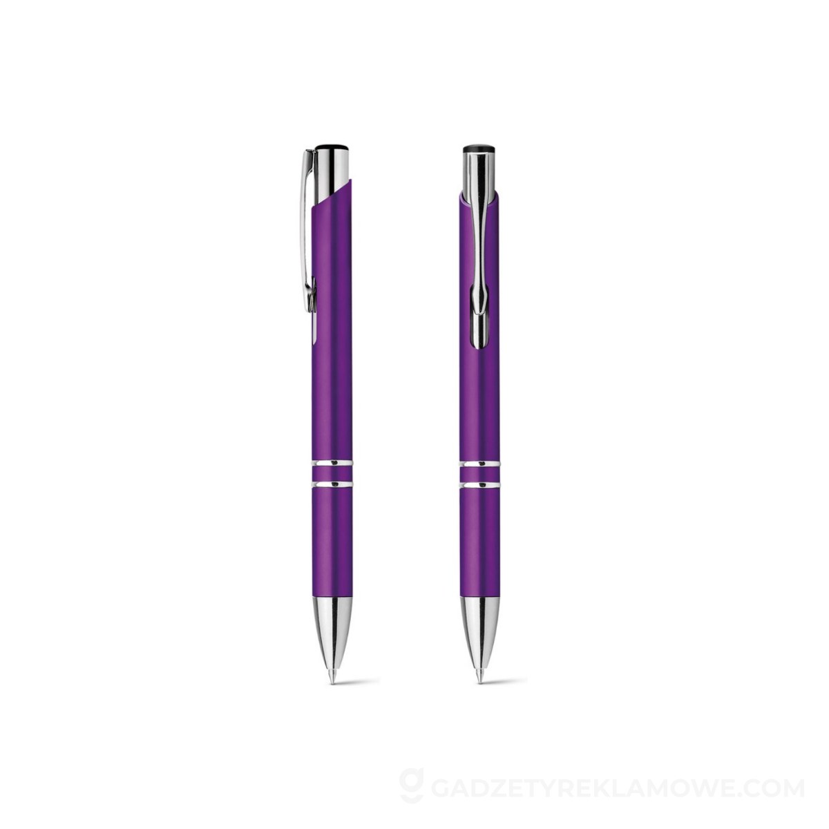 BETA PLASTIC. Długopis wykonany z ABS z metalowym klipem - purpurowy