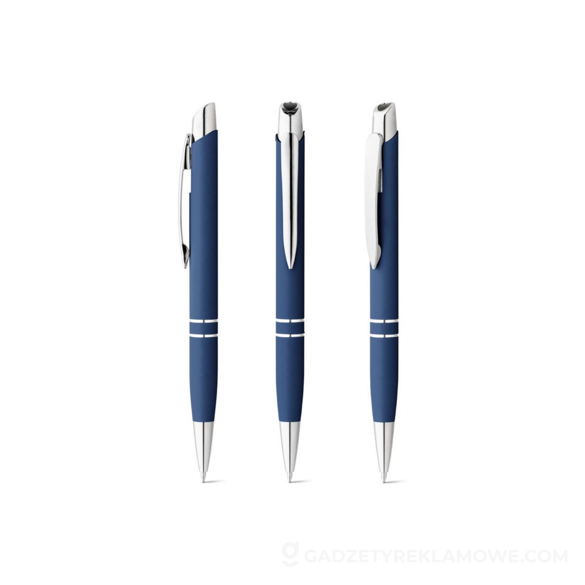 STR-81189-104-wariantu-watermark MARIETA SOFT. Aluminiowy długopis z klipsem - granatowy