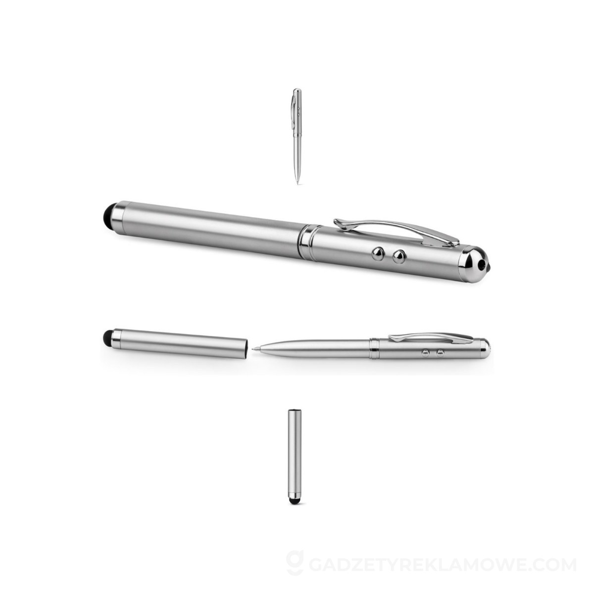 STR-81201-127-wariantu-watermark LAPOINT. Wielofunkcyjny metalowy długopis - Satynowy srebrny