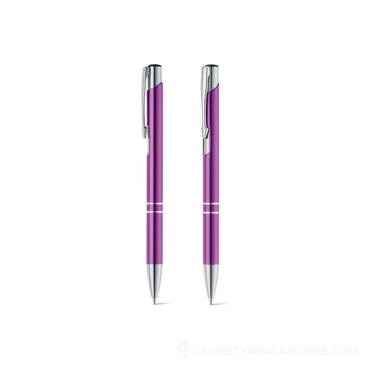 STR-91311-132-wariantu-watermark BETA. Aluminiowy długopis z klipsem - purpurowy
