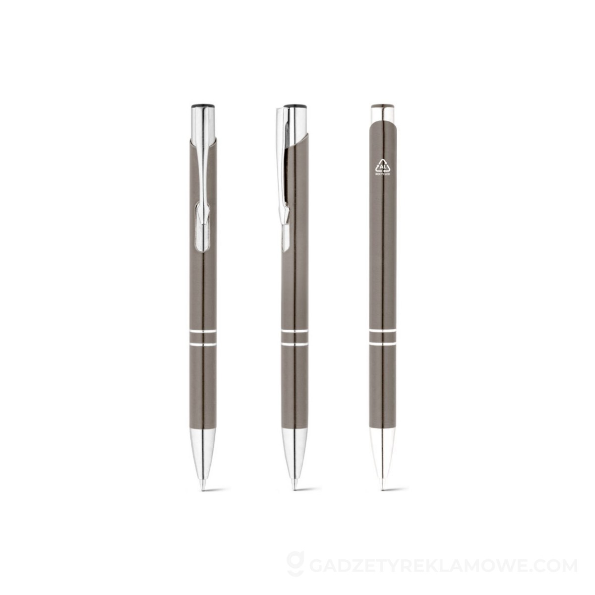 STR-91777-147-wariantu-watermark RE-BETA. Długopis z aluminium pochodzącego z recyklingu (100% rAL) - Stalowy