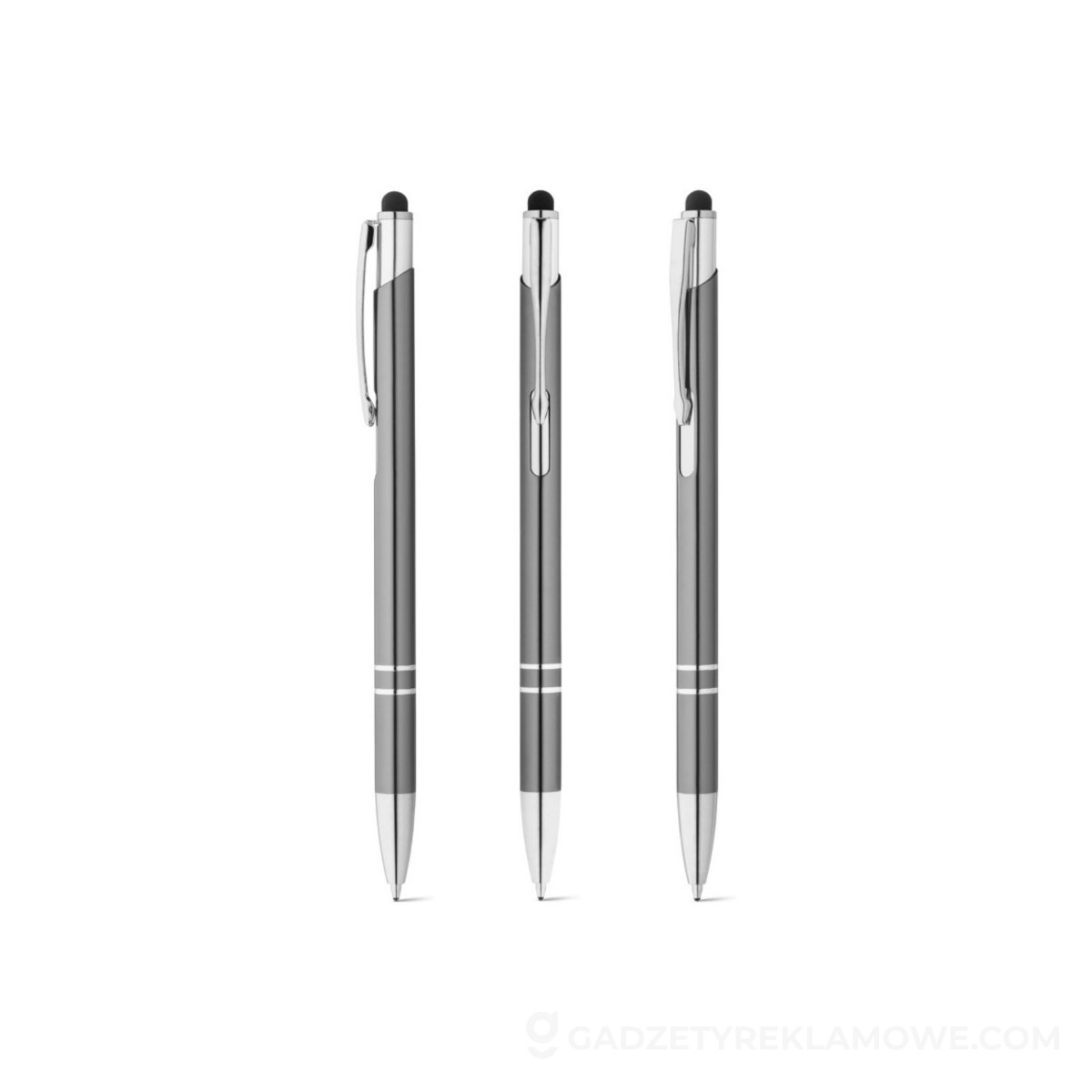 STR-91849-147-wariantu-watermark GALBA. Aluminiowy długopis z końcówką dotykową i klipsem - Stalowy