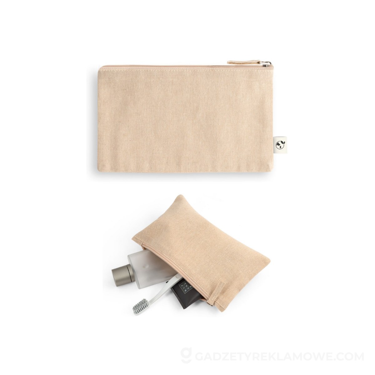 MILLIE. Etui wielofunkcyjna bawełnę pochodzącą (70% rPET) z poliester z recyklingu (30%) (140 g/m²) - Naturalne