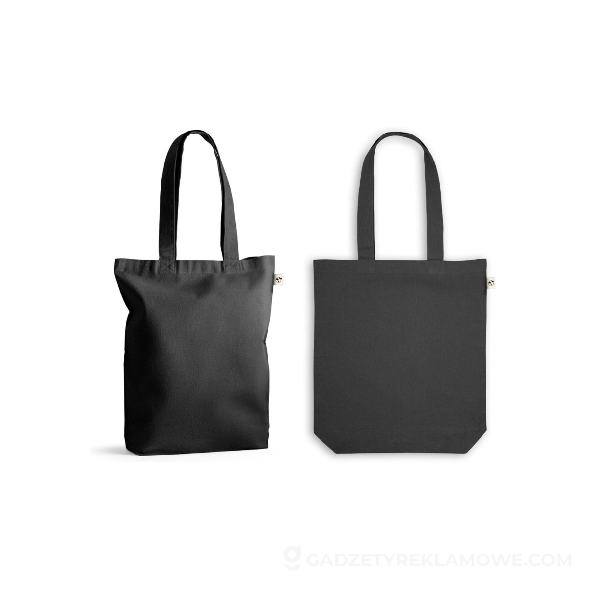 MERIDA. Torba z bawełny (50%), bawełny z recyklingu (30%) i poliester (20% rPET) (220 g/ m²) - Czarna