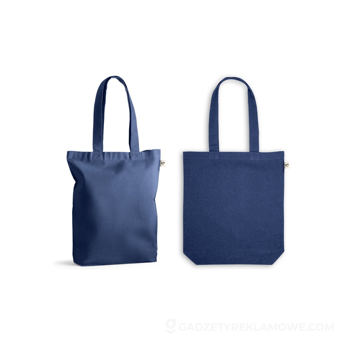 MERIDA. Torba z bawełny (50%), bawełny z recyklingu (30%) i poliester (20% rPET) (220 g/ m²) - Granatowa
