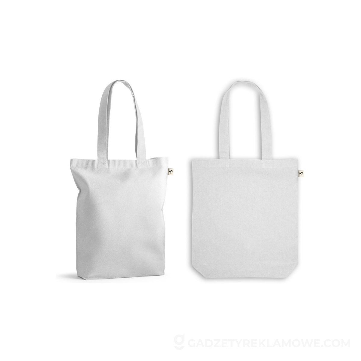 MERIDA. Torba z bawełny (50%), bawełny z recyklingu (30%) i poliester (20% rPET) (220 g/ m²) - Biała