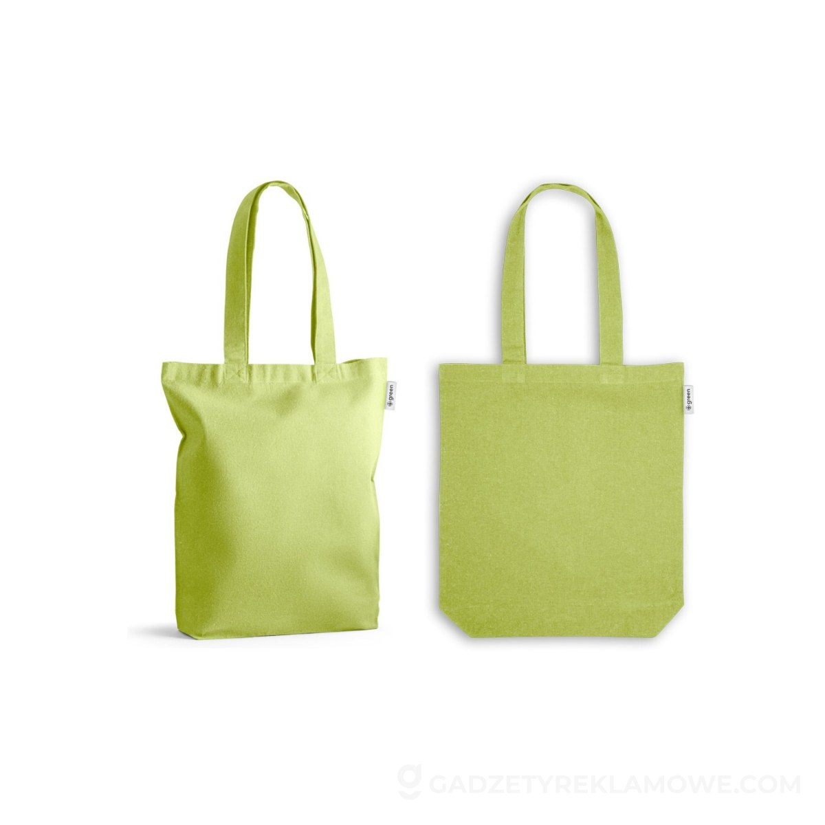 MERIDA. Torba z bawełny (50%), bawełny z recyklingu (30%) i poliester (20% rPET) (220 g/ m²) - Jasno zielona