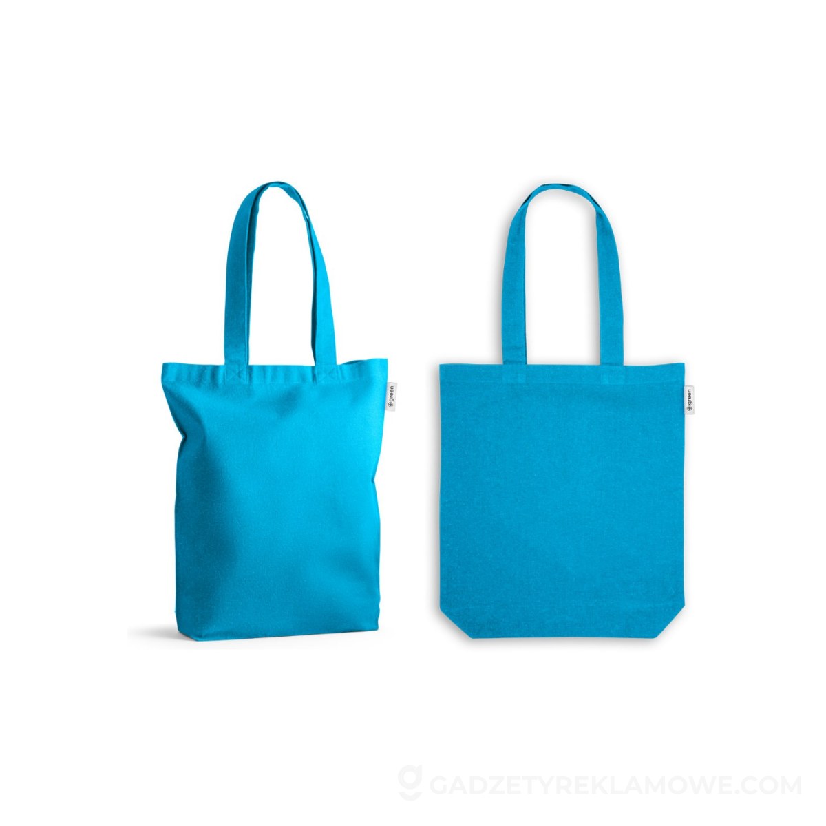 MERIDA. Torba z bawełny (50%), bawełny z recyklingu (30%) i poliester (20% rPET) (220 g/ m²) - Błękitna