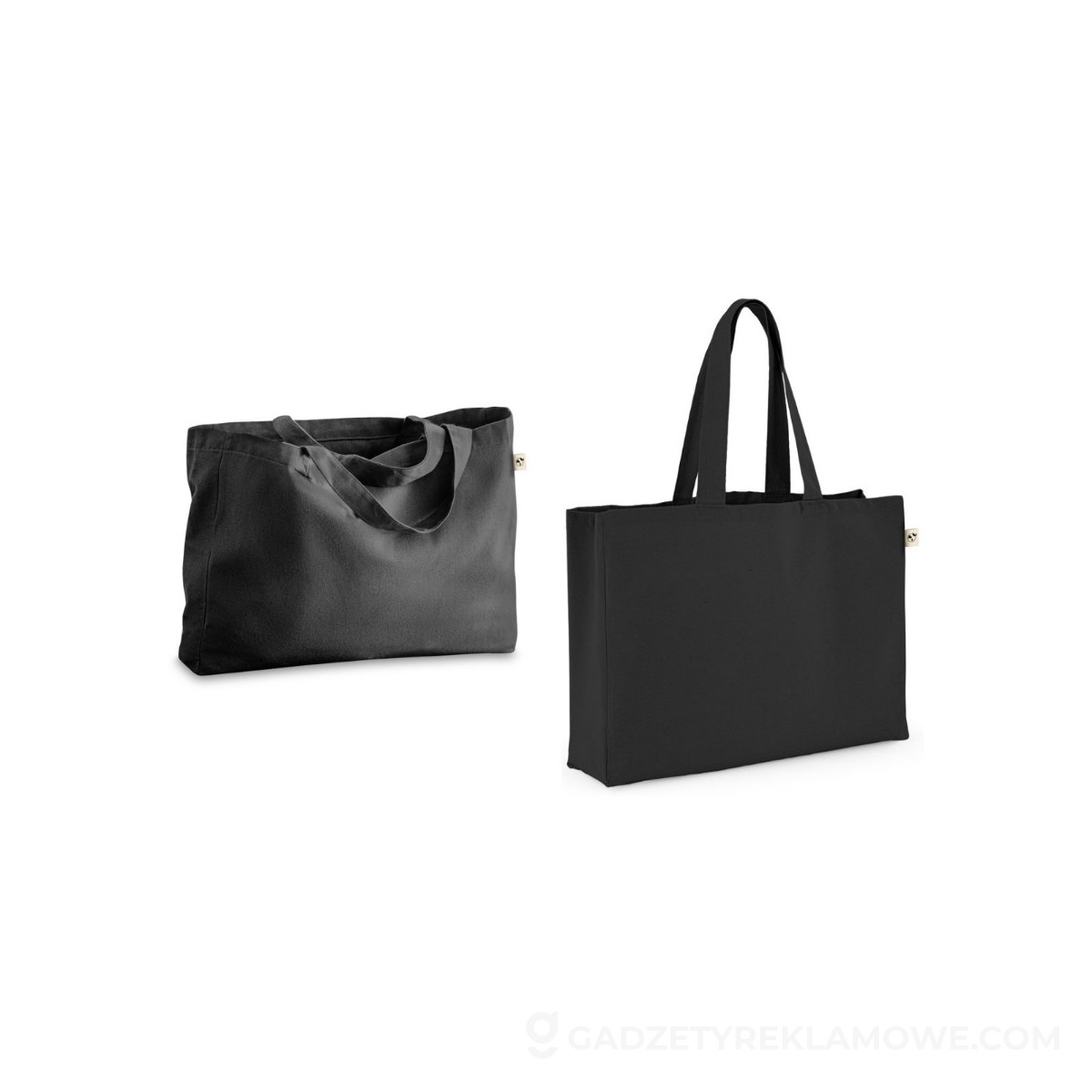 CAMDEN. Torba z bawełny (50%), bawełny z recyklingu (30%) i poliester (20% rPET) (280 g/ m²) - Czarna