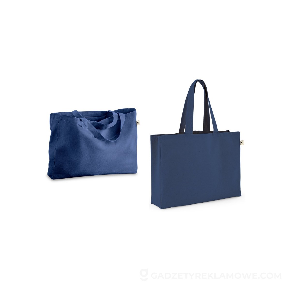 CAMDEN. Torba z bawełny (50%), bawełny z recyklingu (30%) i poliester (20% rPET) (280 g/ m²) - Granatowa