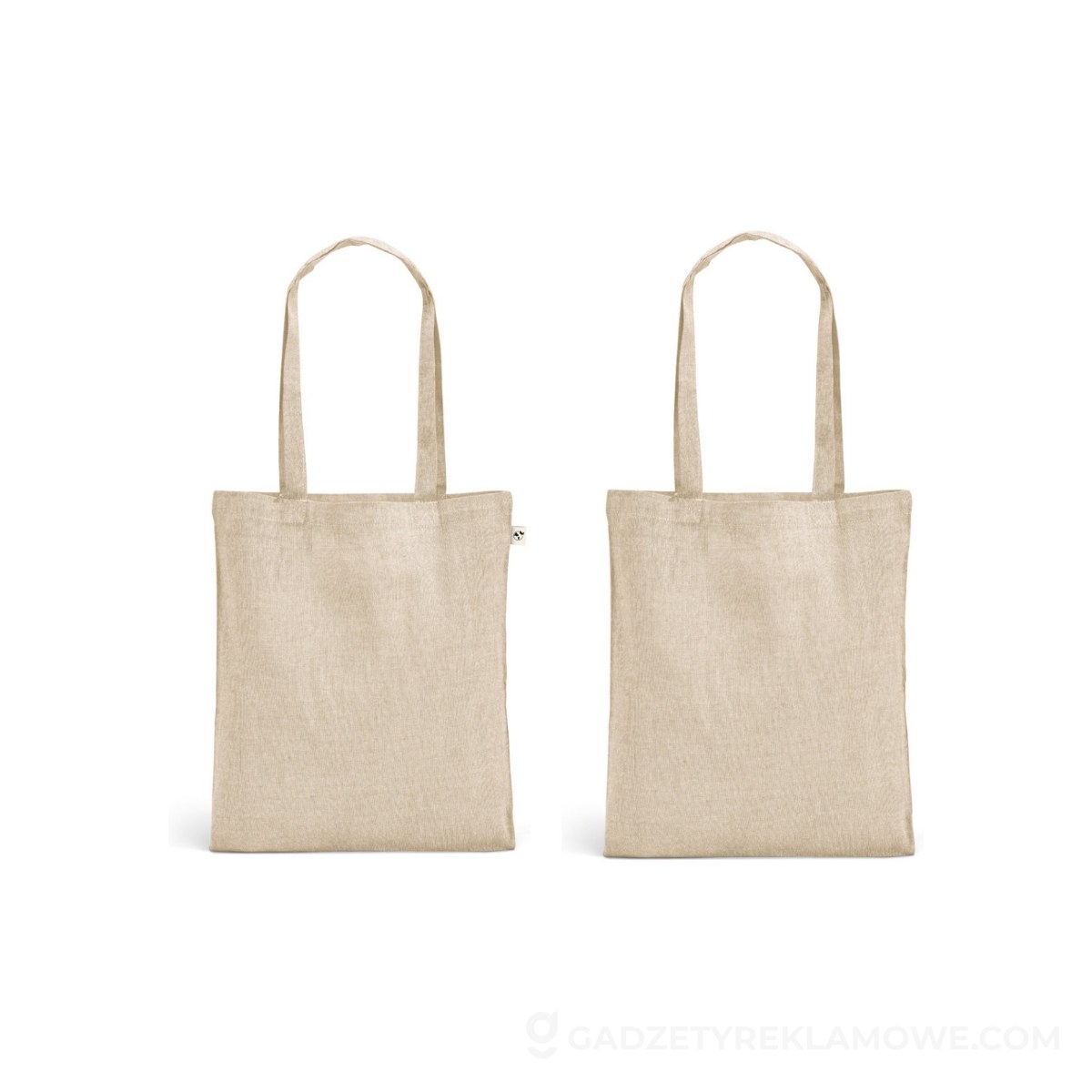 RYNEK. Torba zawierająca bawełnę pochodzącą (70% rPET), poliester z recyklingu (30%) (140 g/m²) - Naturalna