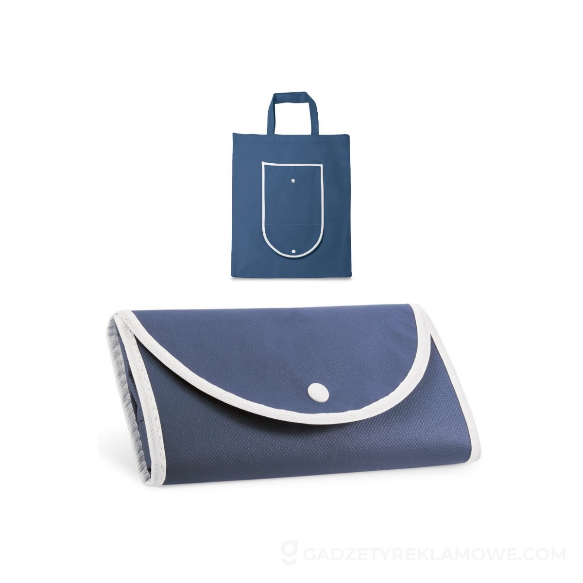 ARLON. Składana torba z non-woven (80 g/m²) - Granatowa
