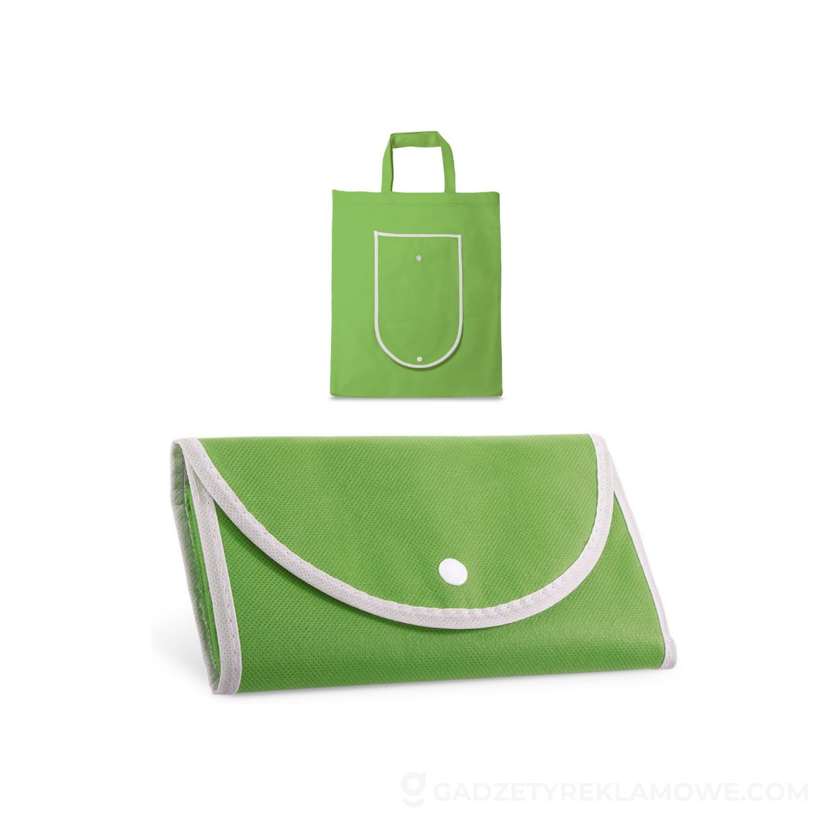 ARLON. Składana torba z non-woven (80 g/m²) - Jasno zielona
