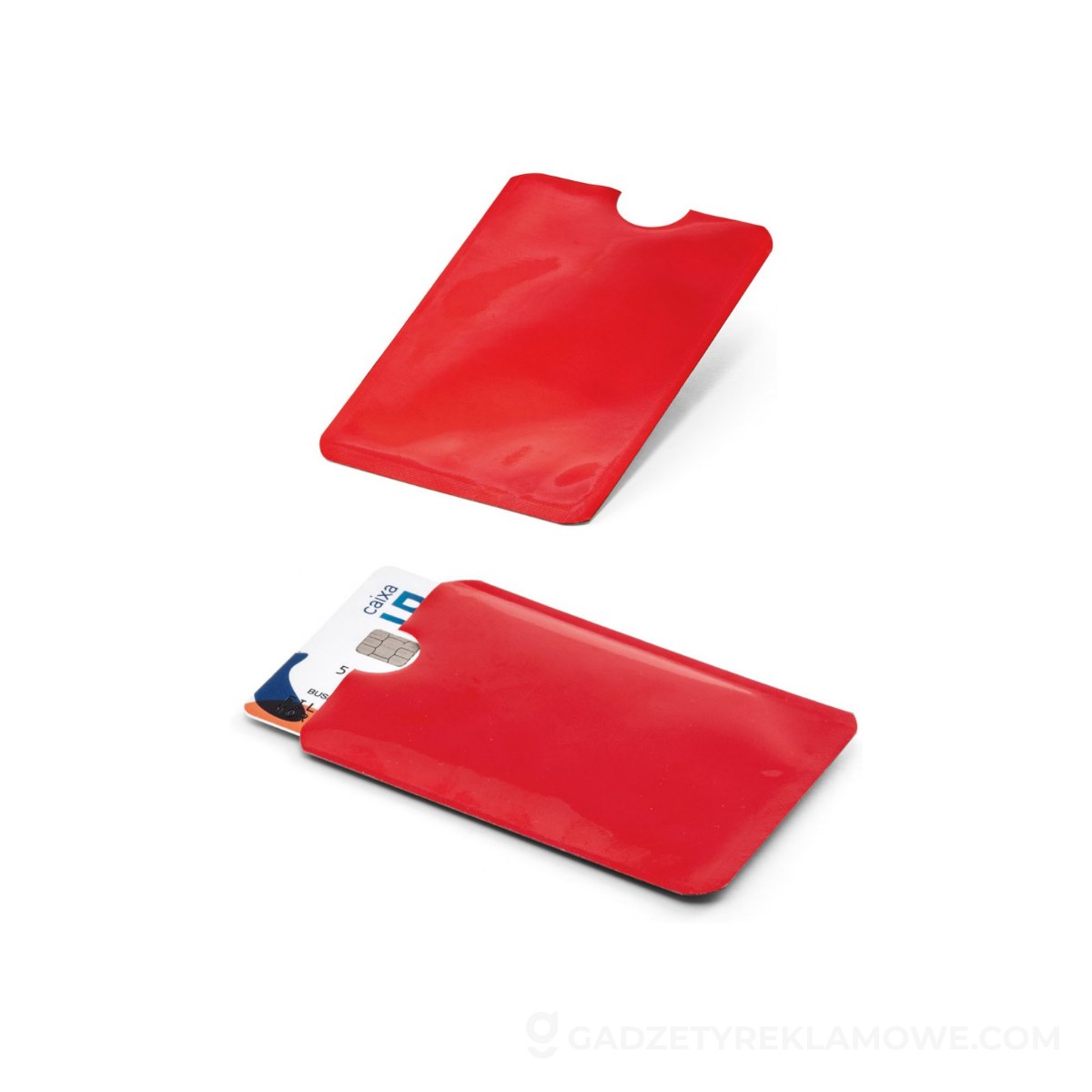 MEITNER. Aluminiowe etui na karty z blokadą RFID - Czerwone