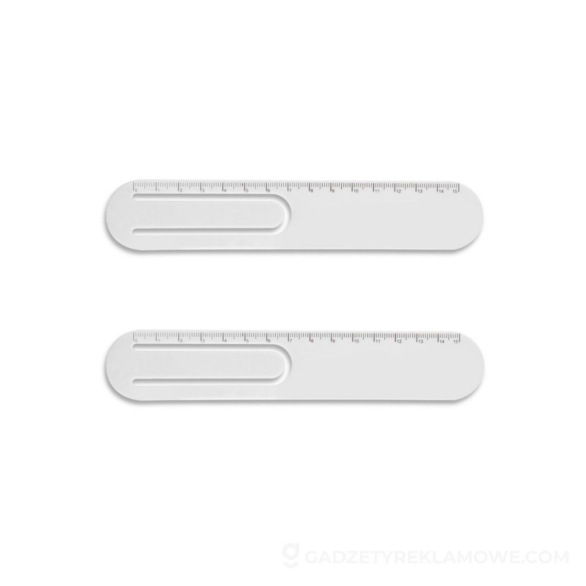 STR-93565-106-wariantu-watermark STEPHENIE. Linijka w PP z klipsem, 15 cm - Biała