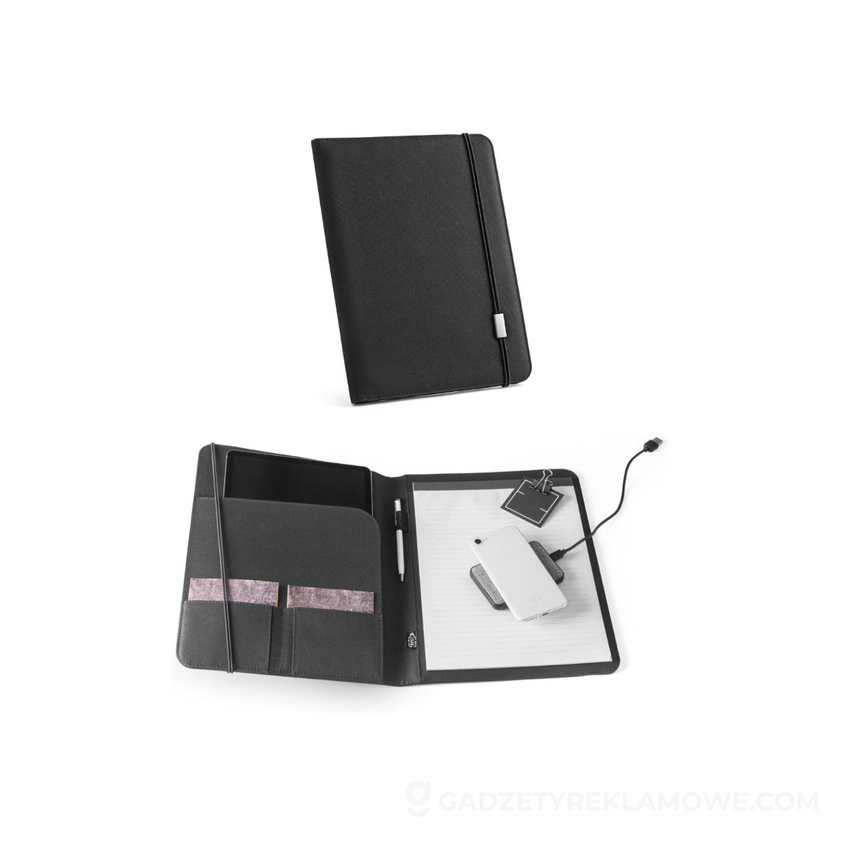 Teczka Emerge Folder II A4 z gumką - Czarna