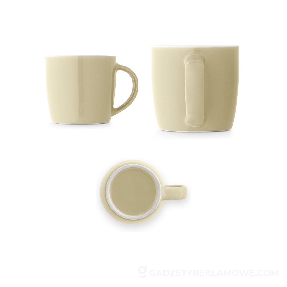 Kubek ceramiczny Comander 370 mL - beżowy