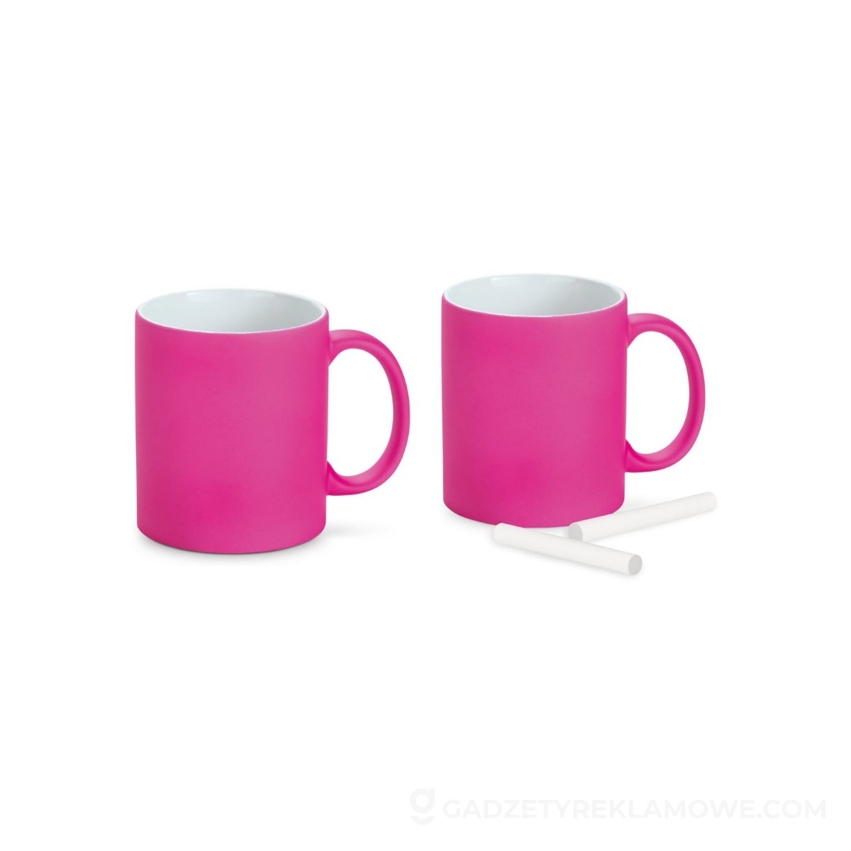 LYNCH. Kubek ceramiczny 350 ml z neonowym wykończeniem - Różowy