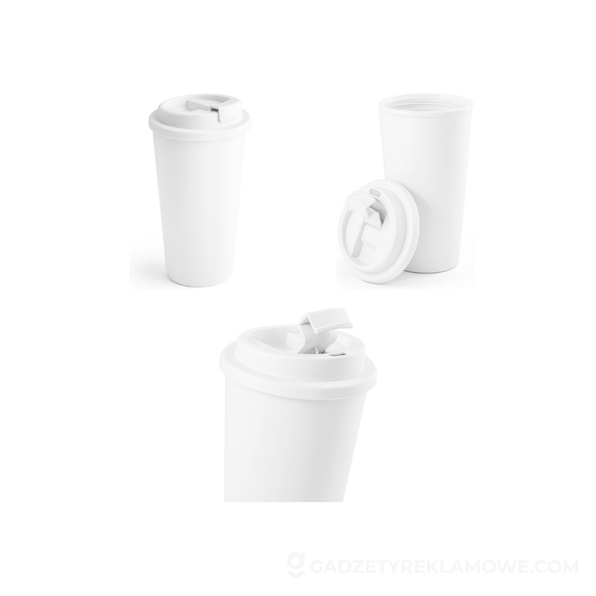 Kubek podróżny Cuppari 100% PP - Biały