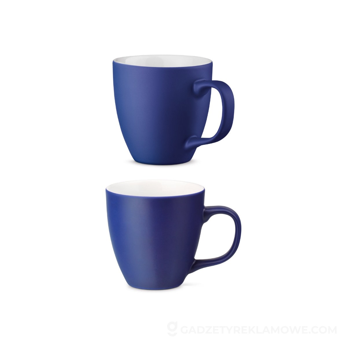 PANTHONY MAT. Porcelanowy kubek z hydroglazurą o pojemności 450 ml - Szafirowy