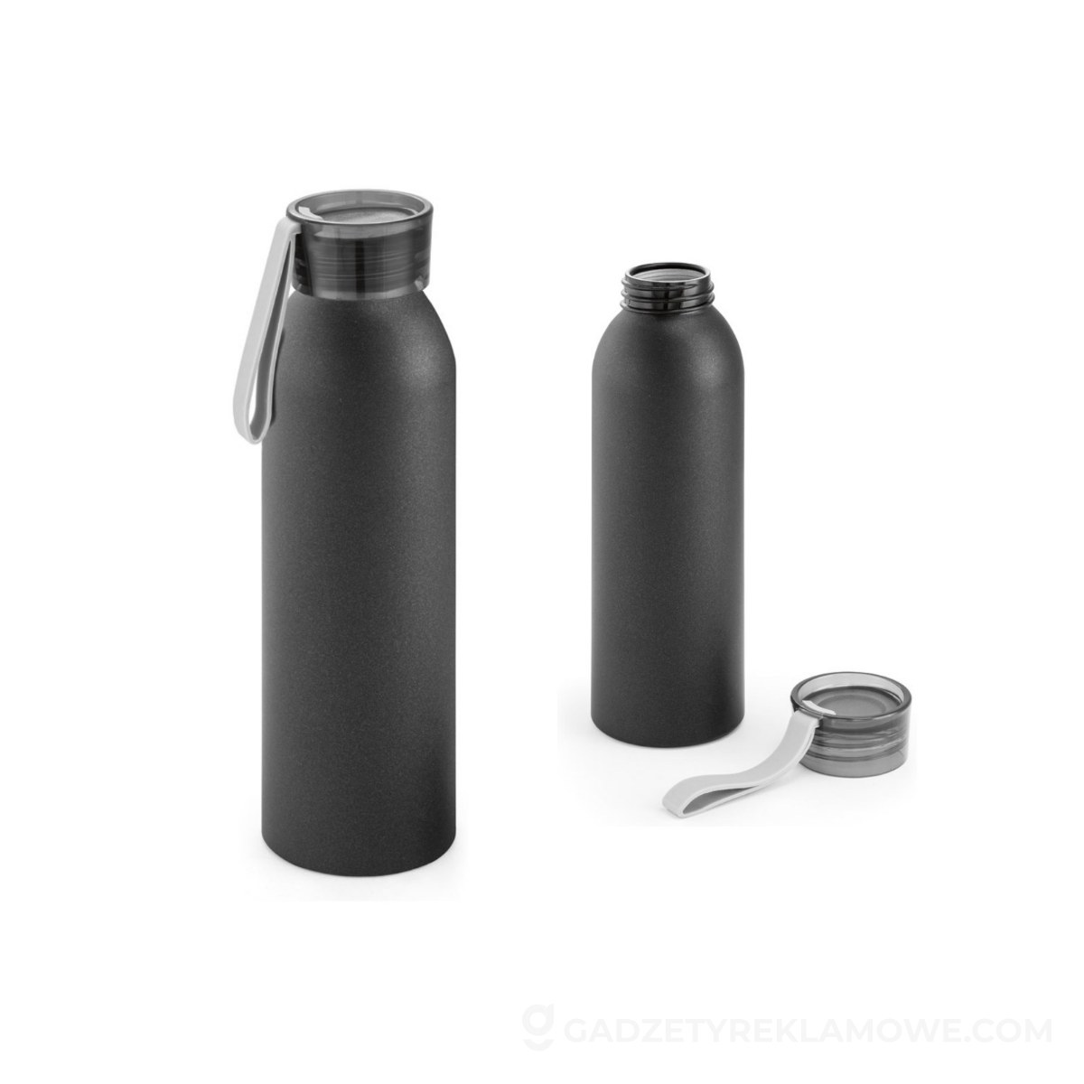 STR-94059-103-wariantu-watermark Aluminiowa butelka z zakrętką PP Rio 660 ml - Czarna