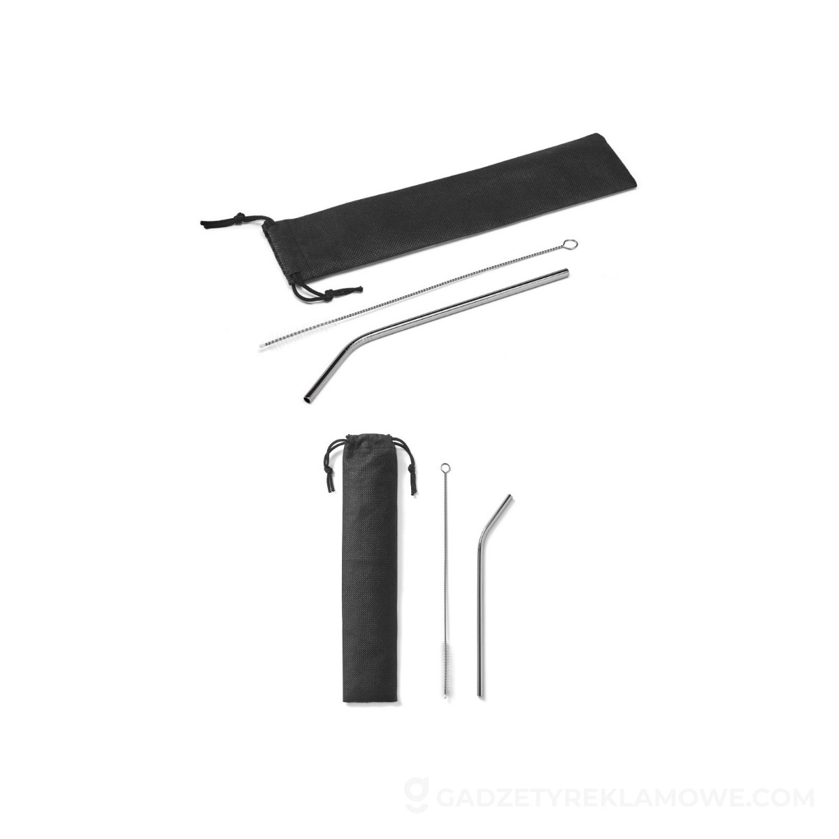 STR-94097-107-wariantu-watermark COCKTAIL. Metalowa słomka wielokrotnego użytku - Srebrna