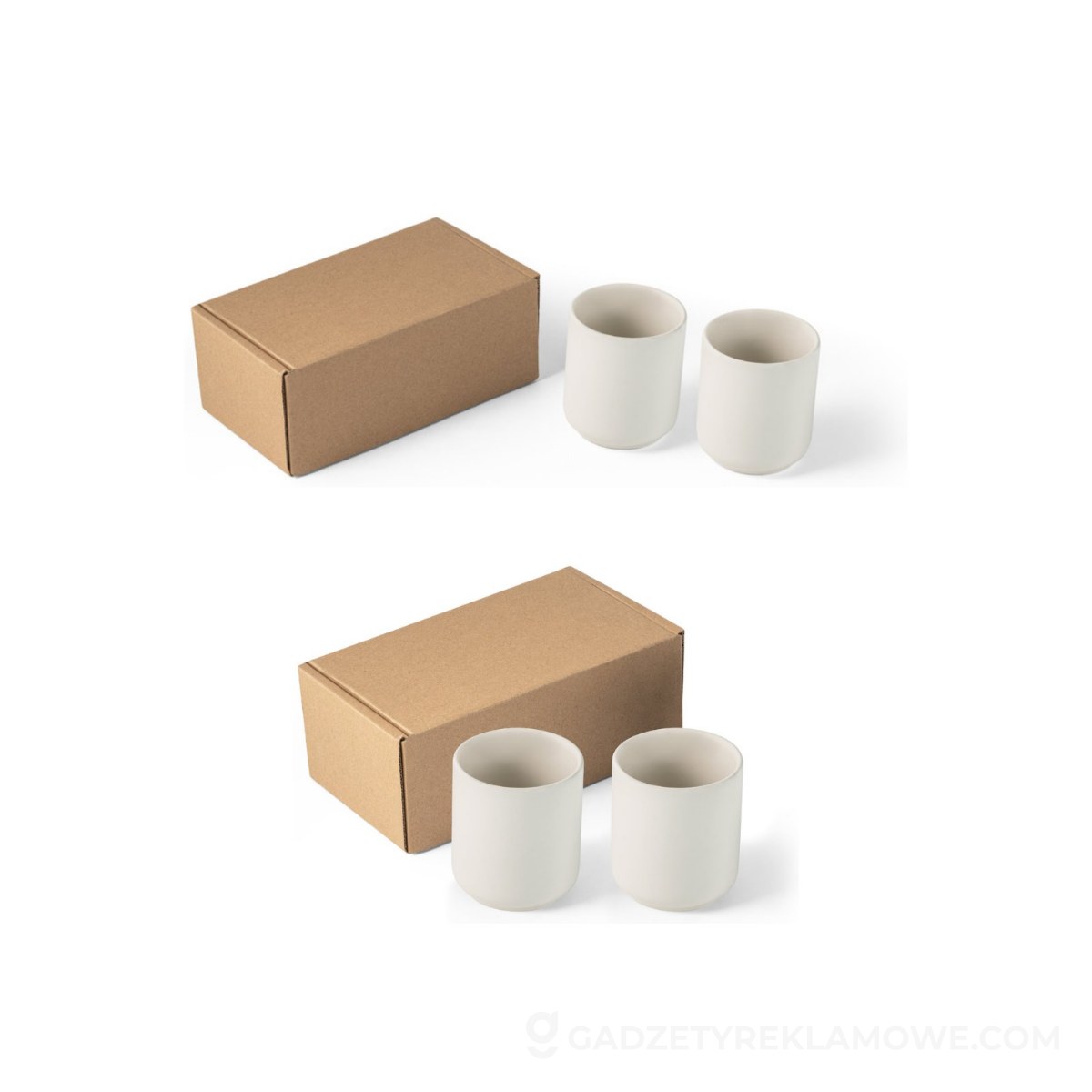 OWENS. Zestaw ceramicznych kubków 280 ml - Pastelowe białe