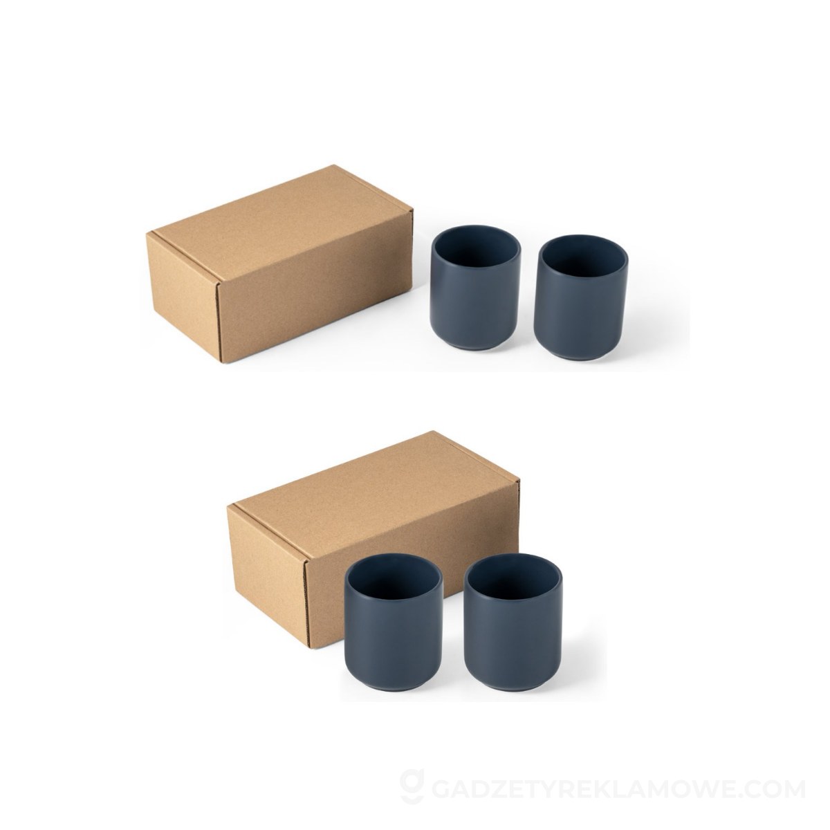 OWENS. Zestaw ceramicznych kubków 280 ml - Granatowe