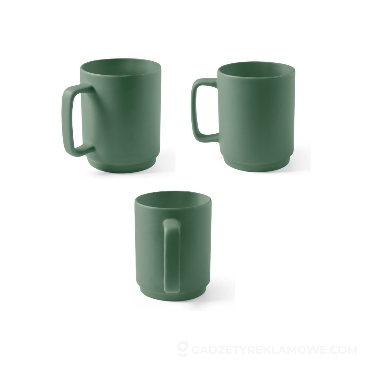STR-94273-149-wariantu-watermark MIGHTY. Ceramiczny kubek z cylindrycznym korpusem 330 mL - Wojskowa zielony