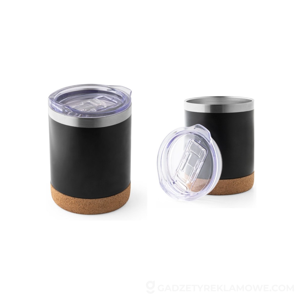 STR-94327-103-wariantu-watermark Kubek podróżny ze stali nierdzewnej Solberg Tumbler 400 ml - Czarny