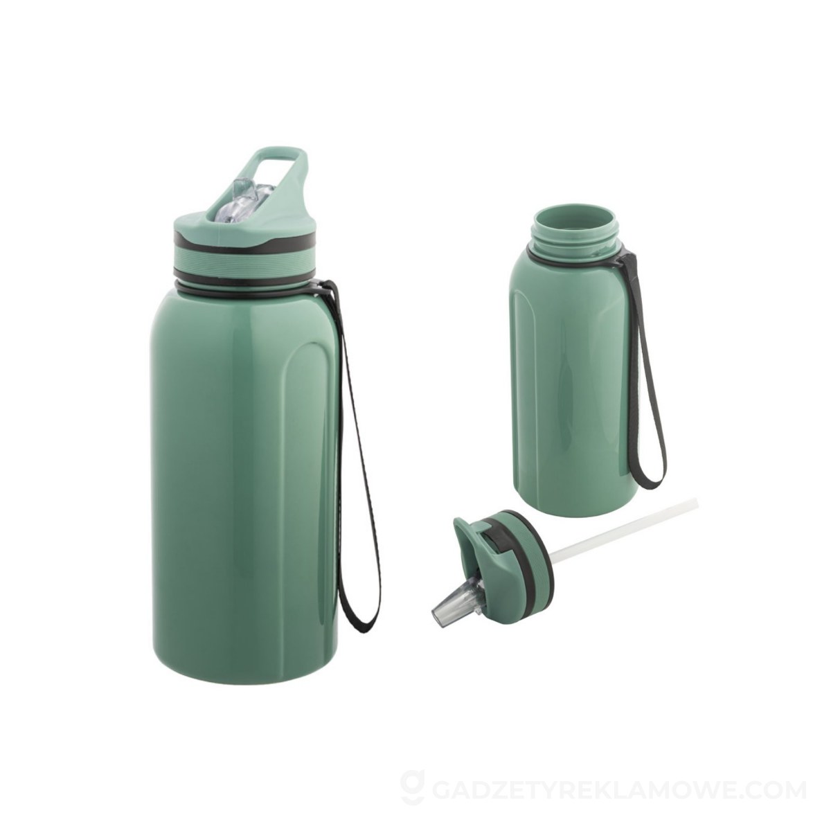 TYSON. Butelka sportowa PETG 1230 ml - Jasno zielona