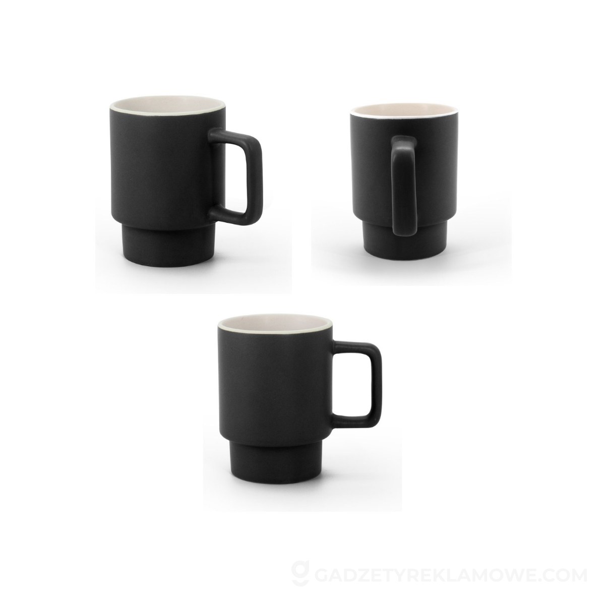 KUERTEN. Ceramiczny kubek z matowym wykończeniem, 330 ml - Czarny