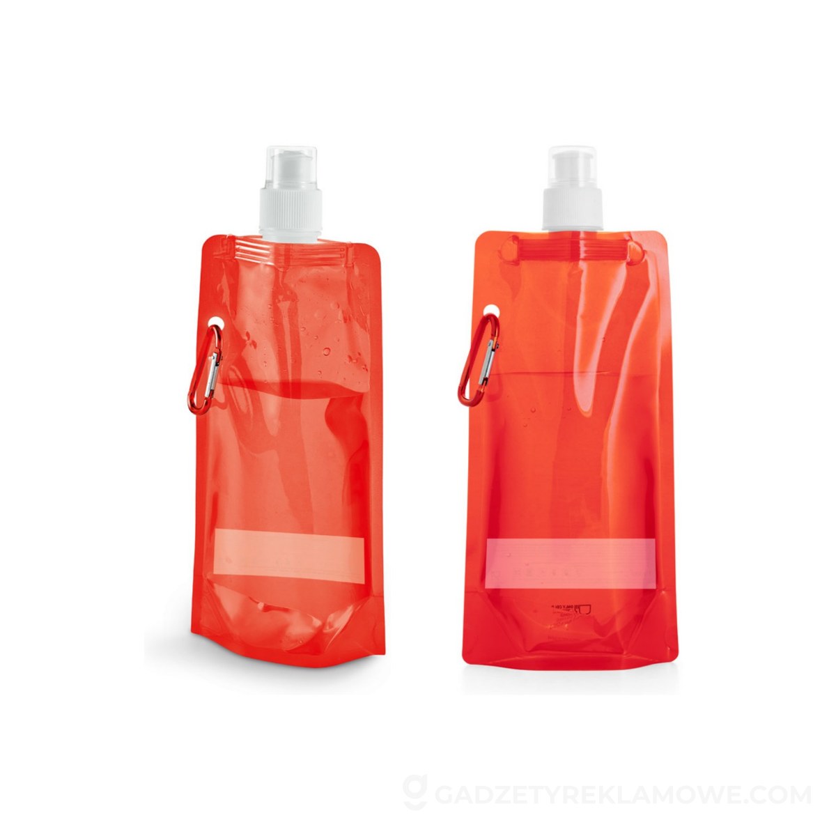 KWILL. Składana butelka PE 460 ml - Czerwona