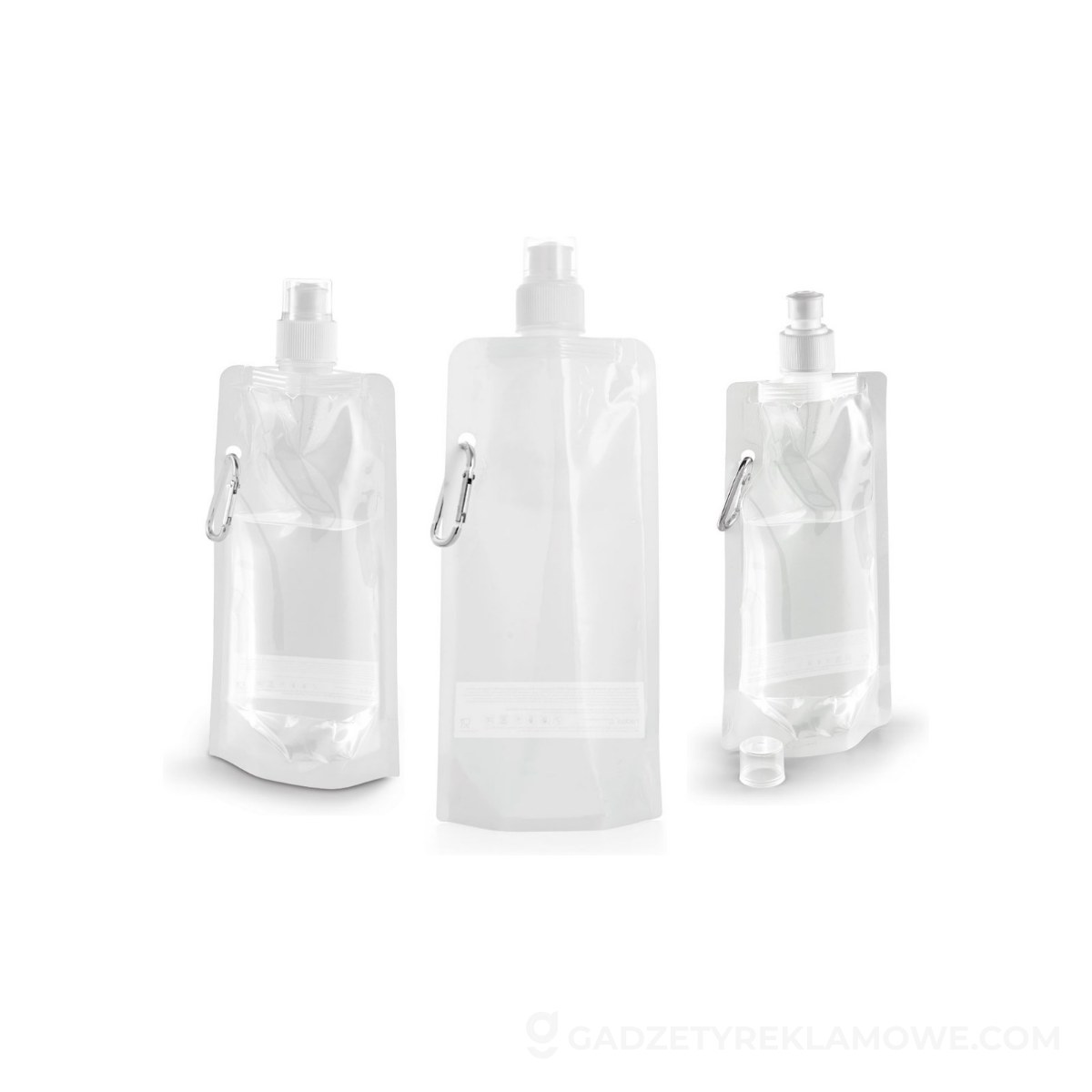 KWILL. Składana butelka PE 460 ml - Biała