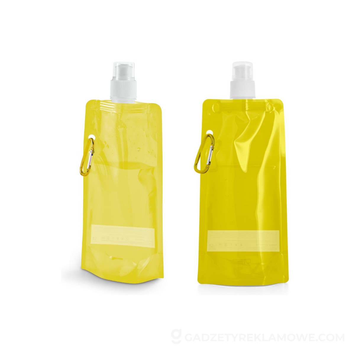 KWILL. Składana butelka PE 460 ml - Żółta